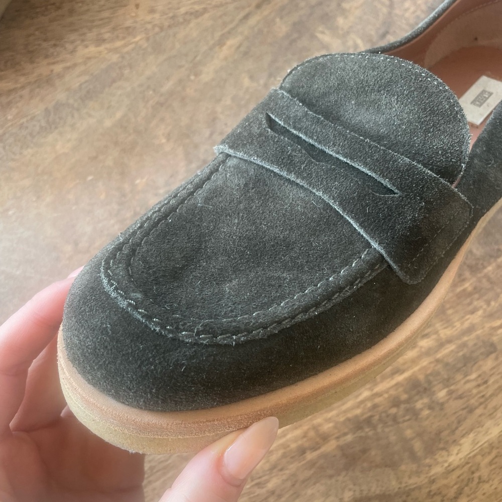 Olive Suede Loafers - Picture 3 of 8